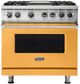 Viking® 5 Series 36'' Daffodil Pro Style Dual Fuel Range with Griddle-0