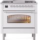 Ilve® Nostalgie II Series 36" White Pro Style Dual Fuel Range-1