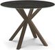 Amisco Customizable Asterisk Glass Top Round Table with Metal Stand-0