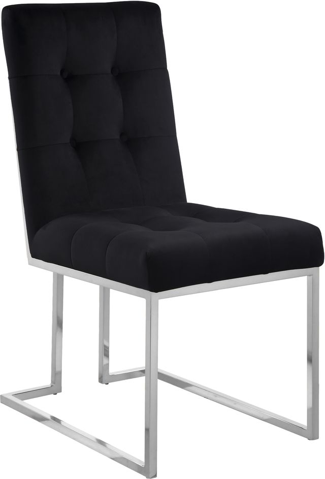 Meridian Furniture Alexis Black Velvet Dining Chair-0