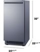 Summit® 15" 68 lb. Stainless Steel Weatherproof Outdoor Ice Maker-5