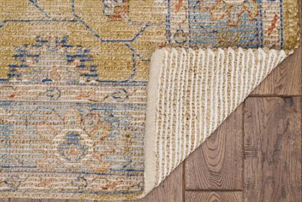 KAS Rugs Morris Gold/Lt Blue Karissa 5'x7' Area Rug-2