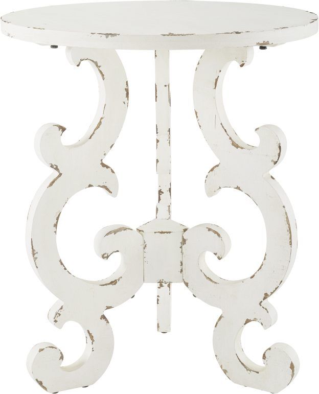 Powell® Renck White End Table-1