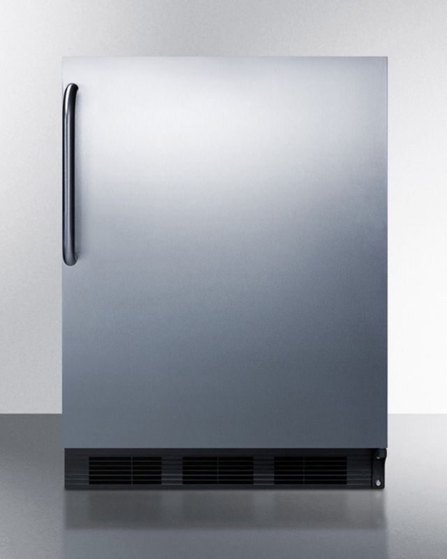 Summit® 5.5 Cu. Ft. Stainless Steel Under the Counter Refrigerator-1