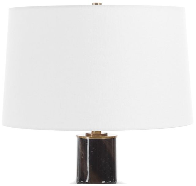 Uttermost® Buchanan Brass/Smokey Charcoal Table Lamp-3