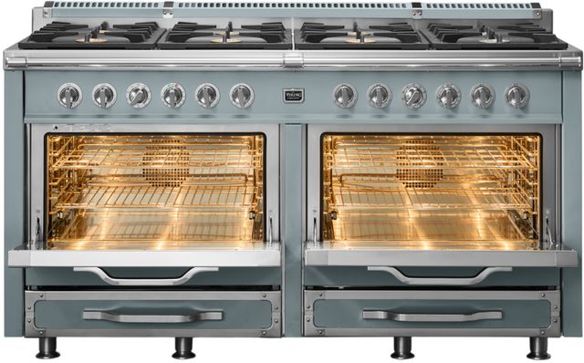 Viking® Tuscany 66" November Sky Pro Style Dual Fuel Range with 2 Induction-1