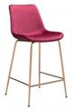 Zuo® Tony Red and Gold Counter Chair-0