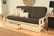 Kodiak Furniture Monterey Linen Charcoal/Antique White Full Storage Futon with Mattress-1
