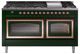 Ilve® Nostalgie II Noblesse 60'' Emerald Green Pro Style Dual Fuel Range with Copper Trim-0