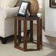 ACME Furniture Reon 2-Piece Black Marble End Table with Walnut Base Set -1