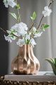 A & B Home Zia Glow Gold Short Bulb Vase-1