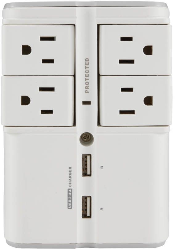 Sanus® White On-Wall Surge Protector-0