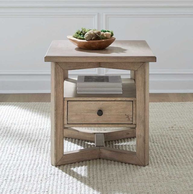 Liberty Furniture Proximity Place Barley Buff Rectangular End Table-1