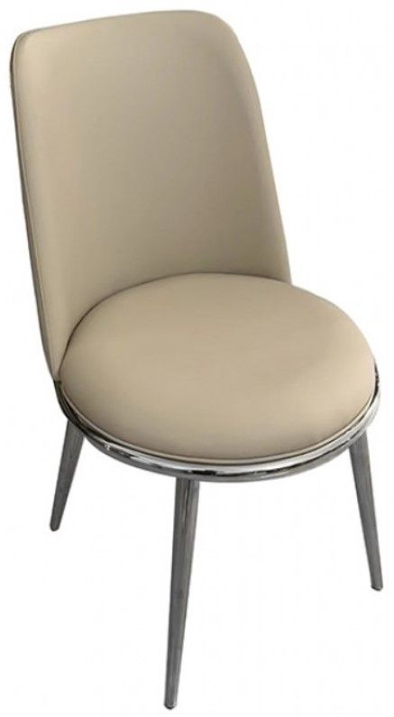 Furniture of America® Norelli 2-Piece Silver/Taupe Side Chair Set-0
