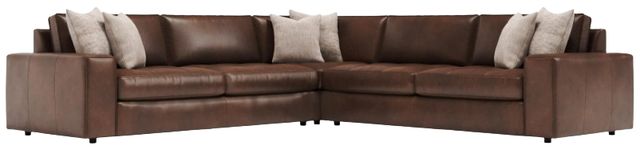 Bernhardt Nest Bernhardt Living 3-Piece Brown Leather L-Shape Sectional-1
