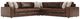 Bernhardt Nest Bernhardt Living 3-Piece Brown Leather L-Shape Sectional-1