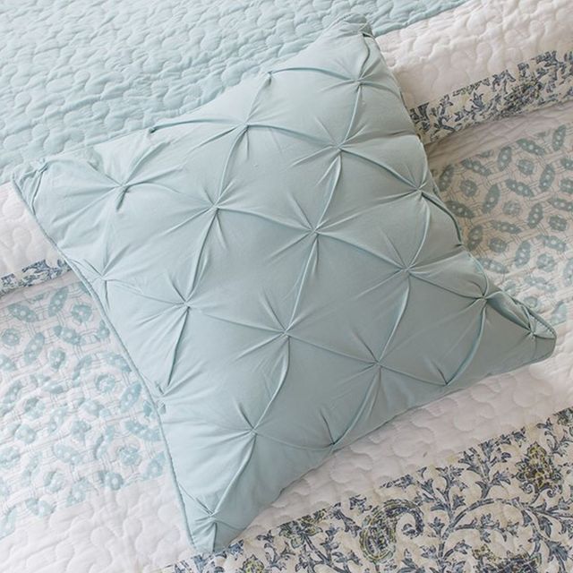Olliix by Madison Park Blue King/California King Dawn 6 Piece Cotton Percale Reversible Coverlet Set-4