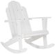 Linon Adirondack White Wooden Outdoor Rocking Chair-0