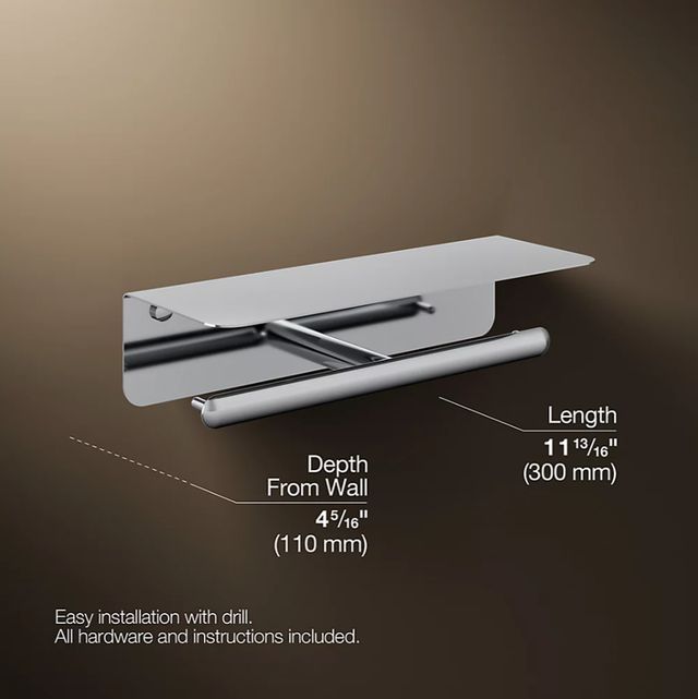 KOHLER® Kumin™ Polished Chrome Double Toilet Paper Holder-2