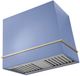 AGA Loge 36" Carnaby Blue Wall Mounted Range Hood with Brushed Brass Trim-0