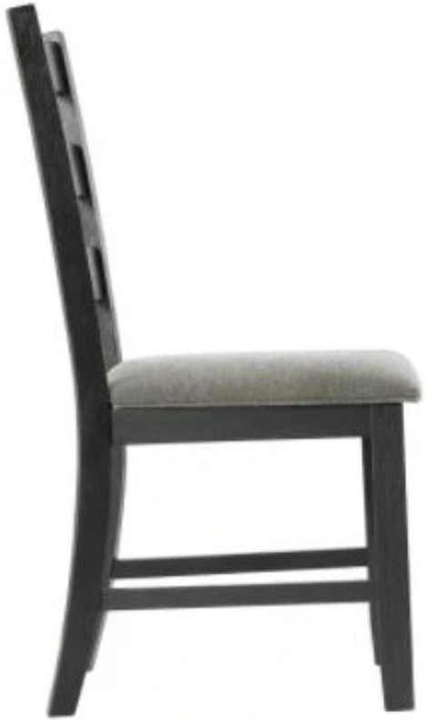 Elements International Martin Black/Gray Dining Side Chair-3