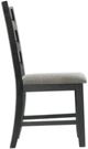 Elements International Martin Black/Gray Dining Side Chair-3