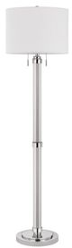 Cal® Lighting & Accessories Montilla Chrome/White Floor Lamp-0