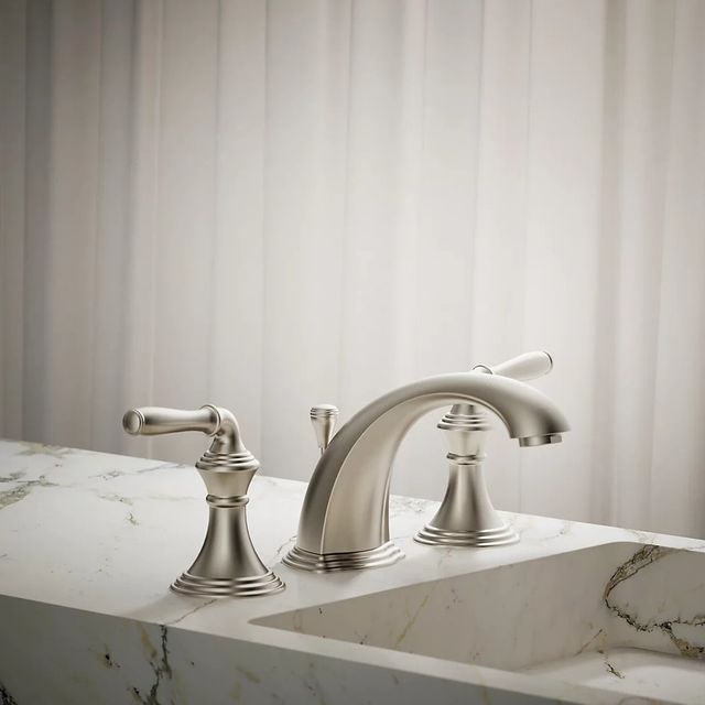 KOHLER® Devonshire® Vibrant Brushed NIckel Widespread Bathroom Sink Faucet-3