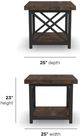 Flexsteel® Carpenter Light Brown Lamp Table with Black Metal Frame -2