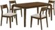 Coaster® Almonte 5-Piece Beige/Dark Brown Dining Set-0