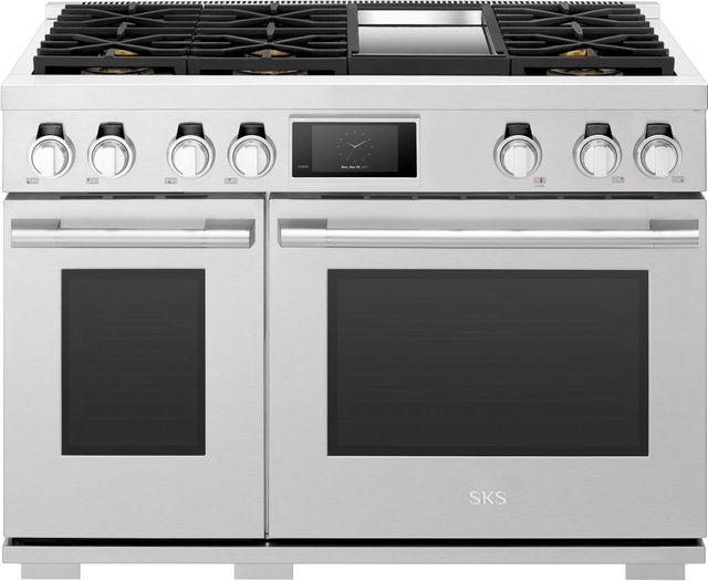 SKS 48" Stainless Steel Pro Style Dual Fuel Range-0