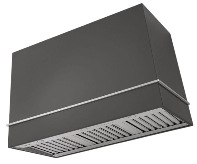 AGA Loge 48" Slate Wall Mounted Range Hood with Brushed Brass Trim-0