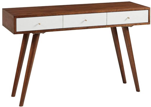 Olliix by Madison Park White/Pecan Rigby Writing Desk-1