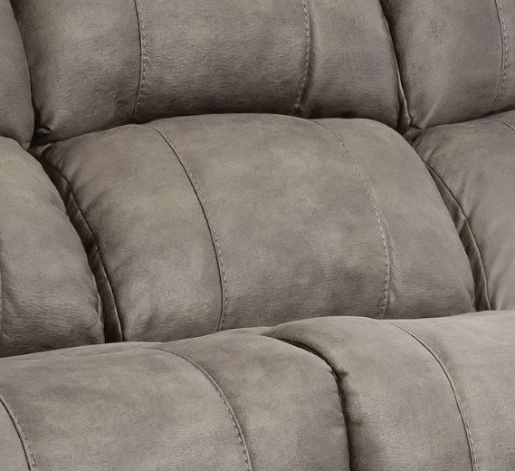 HomeStretch Denali Gray Scoop Seat Double Manual Reclining