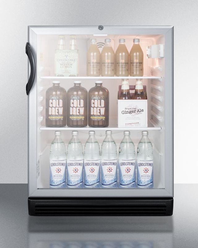 Summit® Commercial Series 24" 5.5 Cu. Ft. Stainless Steel Beverage Center-1