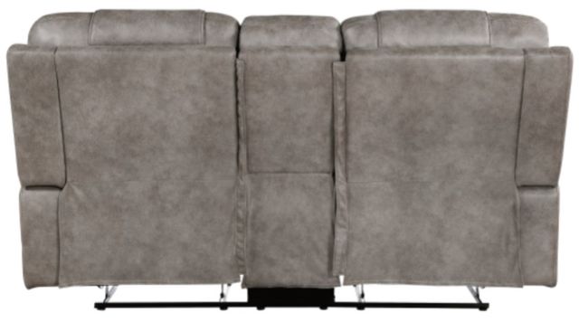 Homelegance® Oberon Grayish Brown Double Manual Reclining Loveseat with Center Console-3