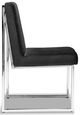 Mazin Furniture Amorra Black/Chrome Side Dining Chair-2