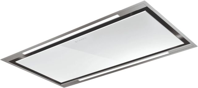 Faber Stratus Isola 36" White Glass Island Range Hood -0