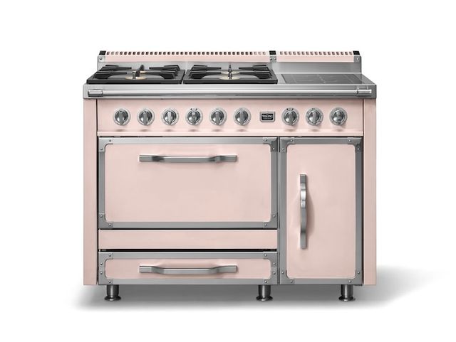 Viking® Tuscany 48" Blush Pro Style Dual Fuel Range with 2 Induction-0