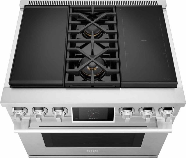 SKS 36" Stainless Steel Pro Style Dual Fuel Range-2