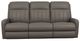 La-Z-Boy® Finley Otter Leather Power Wall Reclining Sofa with Headrest and Lumbar-1