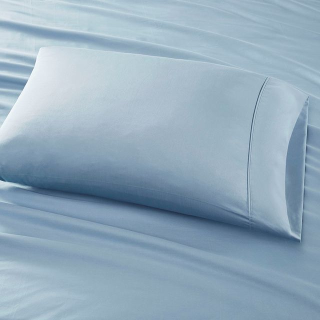 Olliix by Sleep Philosophy Blue King 300 Thread Count Liquid Cotton Sheet Set-2