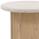 Dovetail Furniture Oja Cream Side Table with Natural Wash Base-2