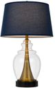 Cal® Lighting & Accessories Cupola Antique Brass/Blue Table Lamp-2
