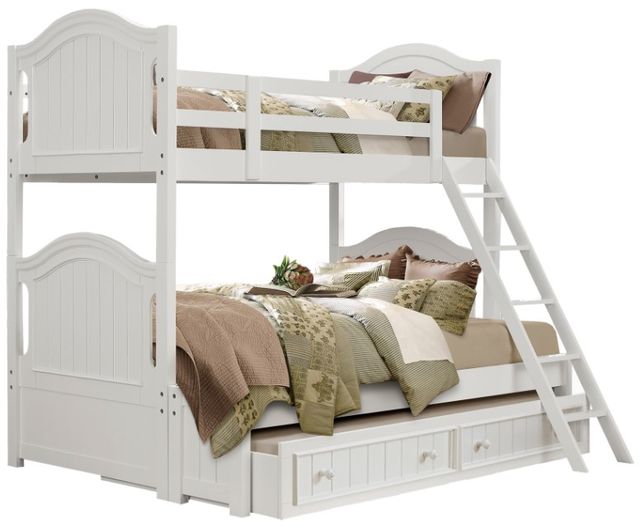 Homelegance® Clementine White Twin/Full Bunk Bed-2