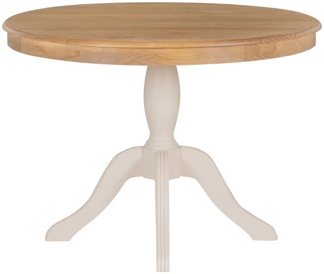 Linon Norah Natural/White Pedestal Dining Table-3