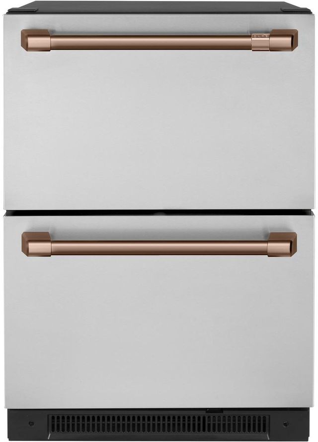 Café™ Brushed Copper Under the Counter Refrigerator Handle Kit-2