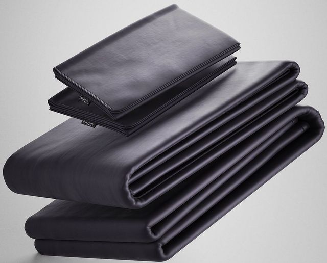 Hush Iced 4-Piece Charcoal Twin Bamboo Cooling Sheets and Pillowcase Set-1