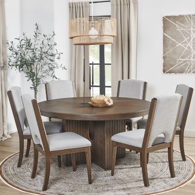 Flexsteel Athens Brown Round Dining Table Flexsteel Athens Brown Round Dining Table