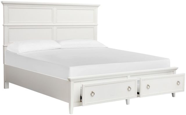 Magnussen Home® Juniper Hill Whisper White 87" King Panel Storage Bed-1